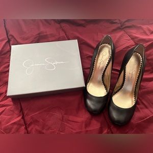 Jessica Simpson Womens Black High Heels 10